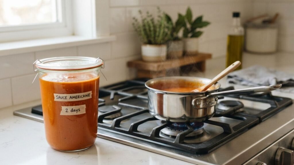 sauce stored in an airtight container