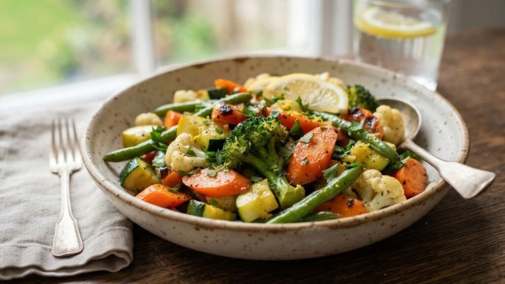 Vegetable du Jour with crisp-tender seasonal vegetables