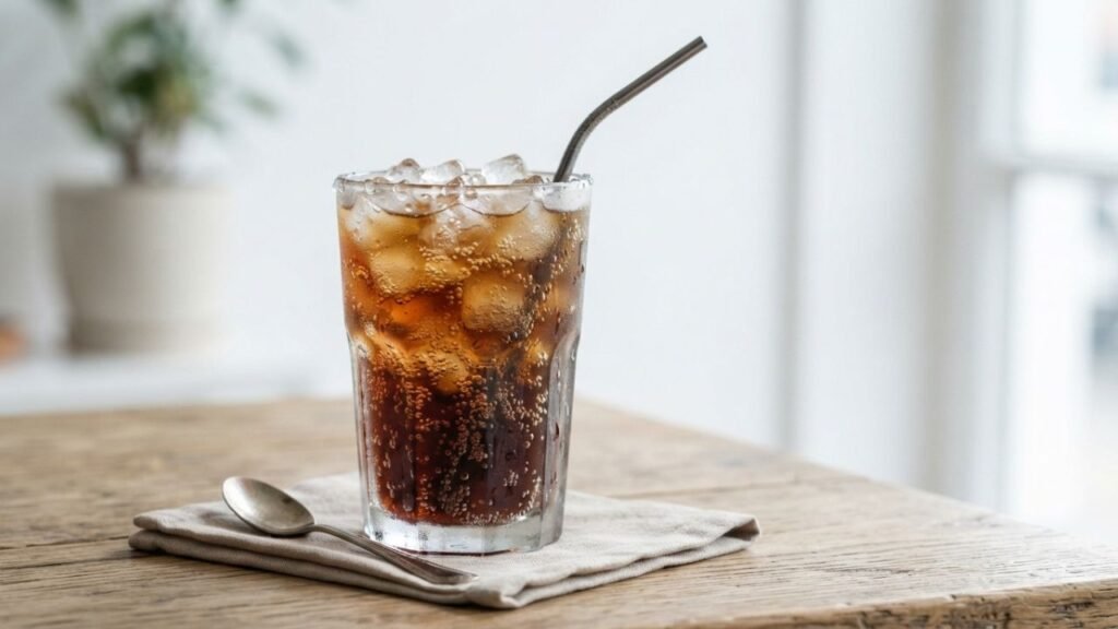 Chilled Brasilena-style coffee soda