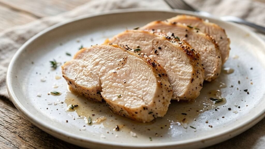 Sliced tender chicken breast