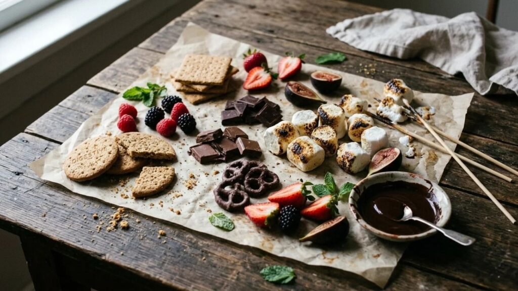 Chocolate treats with toasted marshmallows.