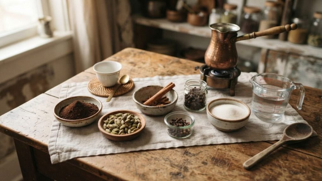 Mofawar coffee ingredients and spices