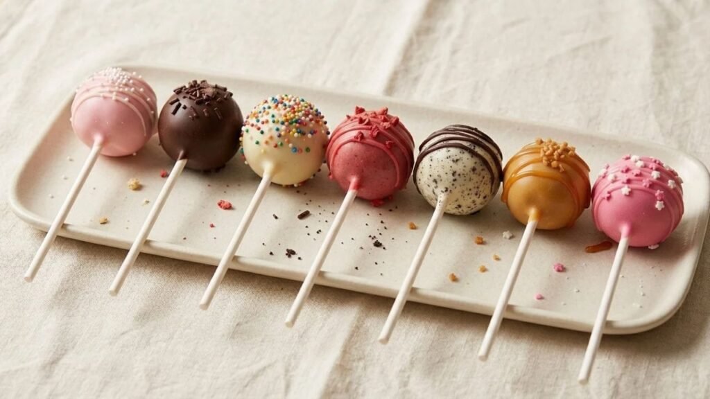 Assorted cake pop flavors