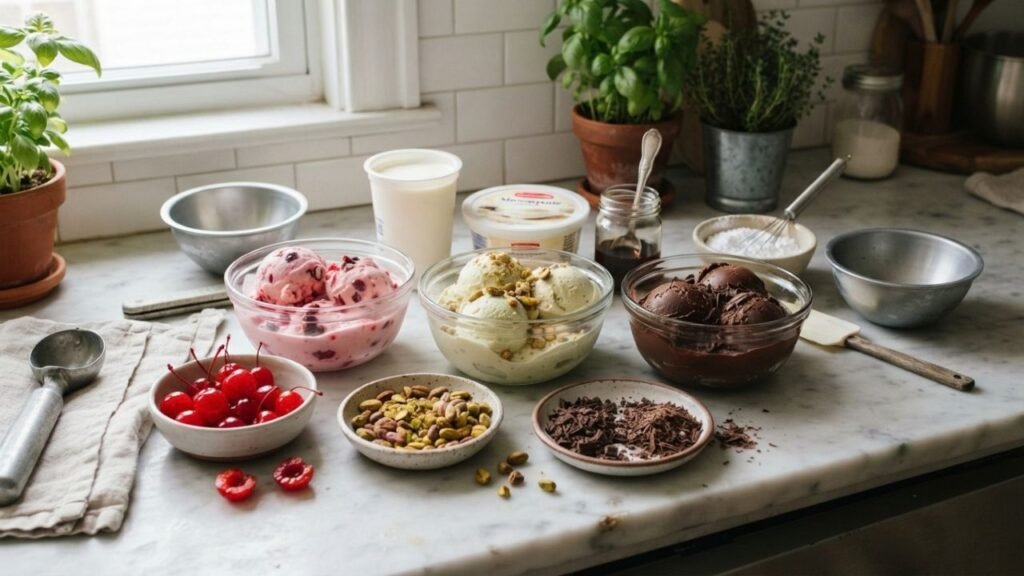 Ice cream and dessert ingredients