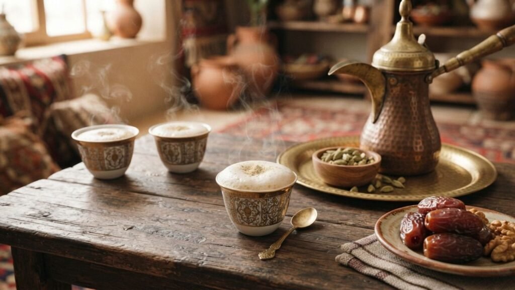Mofawar coffee with cardamom and dates