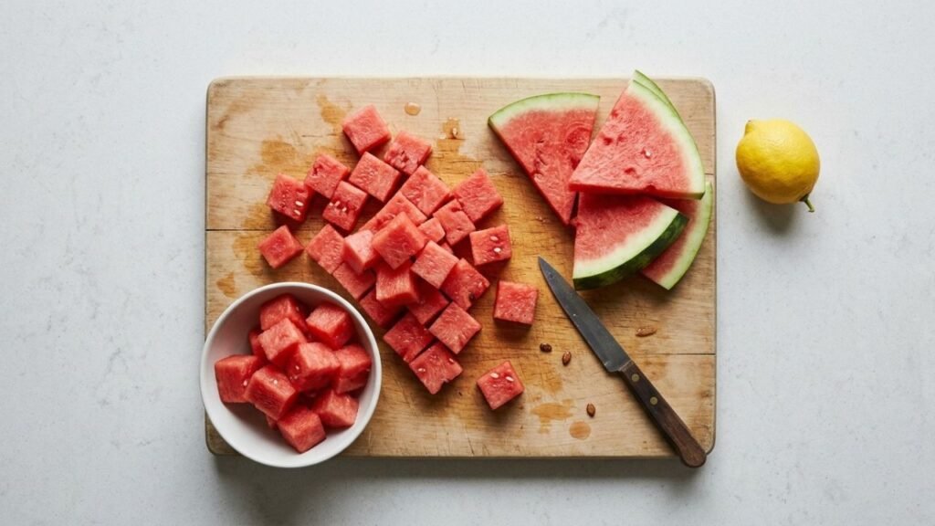 Fresh watermelon and lemon for homemade watermelon honey