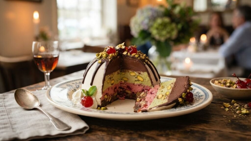 Layered frozen dessert